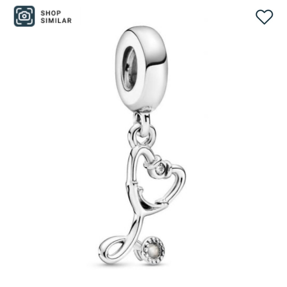 Pandora Stethoscope Heart Dangle Charm